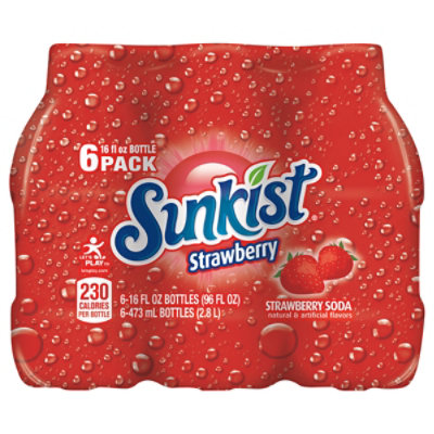 16oz Sunkist Strawberry Pet 6pk - 96 FZ - Image 3