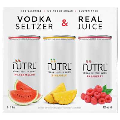 Nutrl Vodka Soda Variety Pack - 6-12 FZ