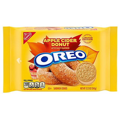 OREO Apple Cider Donut Sandwich Cookies Limited Edition - 12.2 Oz