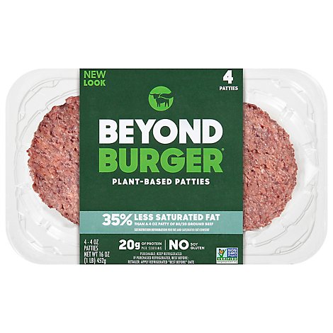 Beyond Meat Beyond Burger Plant Based Patties 4 Count - 16 Oz