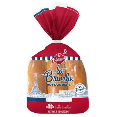 La Boulangere Brioche Hot Dog Buns 6ct - 9.52 OZ