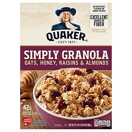 Quaker Simply Granola Oats Honey Raisins - 24.1 OZ - Image 1