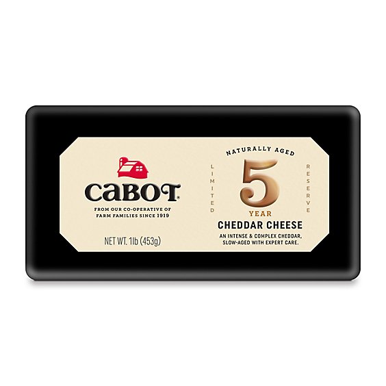 Cabot 5 Year Cheddar Cheese - 1 Lb