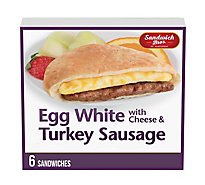 Sandwich Bros. Egg White And Turkey Sausage Flatbread Pocket Breakfast - 18 OZ