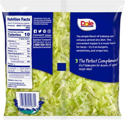 Dole Shredded Iceberg Lettuce - 8 Oz - Image 5