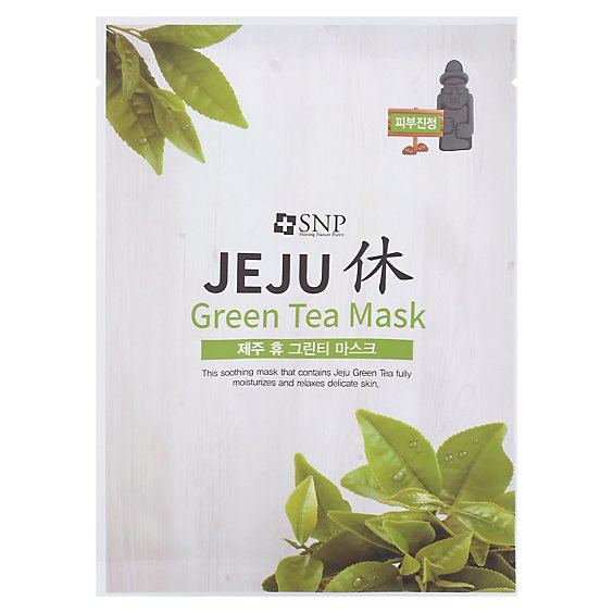Snp Jeju Rest Green Tea Mask - .7 FZ