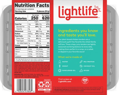 Lightlife Chicken Tenders - 8 Oz - Image 6