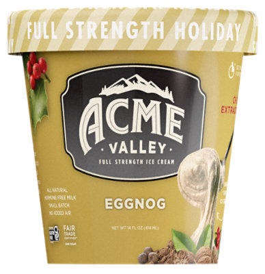 Acme Valley Ice Cream Egg Nog - 14 OZ - Image 1