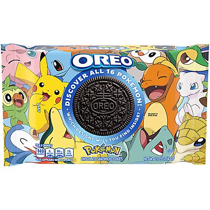 OREO Pokemon Themed Limited Edition Chocolate Sandwich Cookies - 15.25 Oz - Image 1