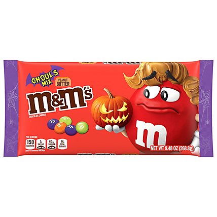 M&M'S Peanut Butter Ghouls Mix Chocolate Halloween Candy - 9.48 Oz - Image 1