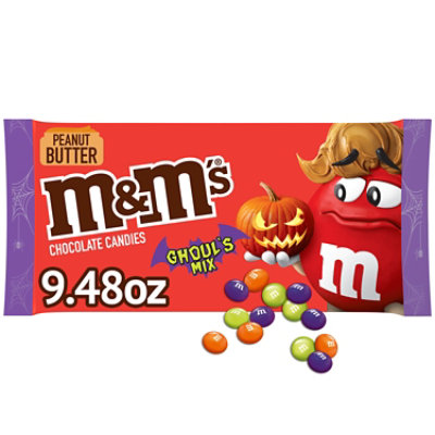 M&M'S Peanut Butter Ghouls Mix Chocolate Halloween Candy - 9.48 Oz