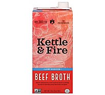 Kettle & Fire Cooking Broth Beef L/sod - 32 OZ