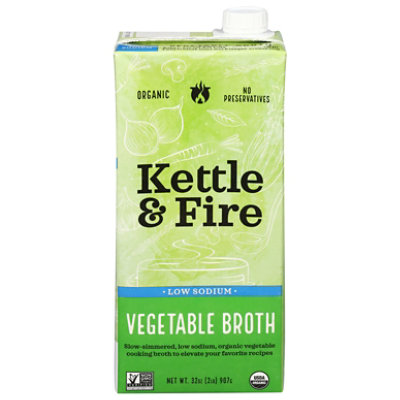 Kettle & Fire Cooking Brth Veg L/sod - 32 OZ