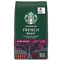 Starbucks French Roast 100% Arabica Dark Roast Whole Bean Coffee Bag - 18 Oz - Image 1