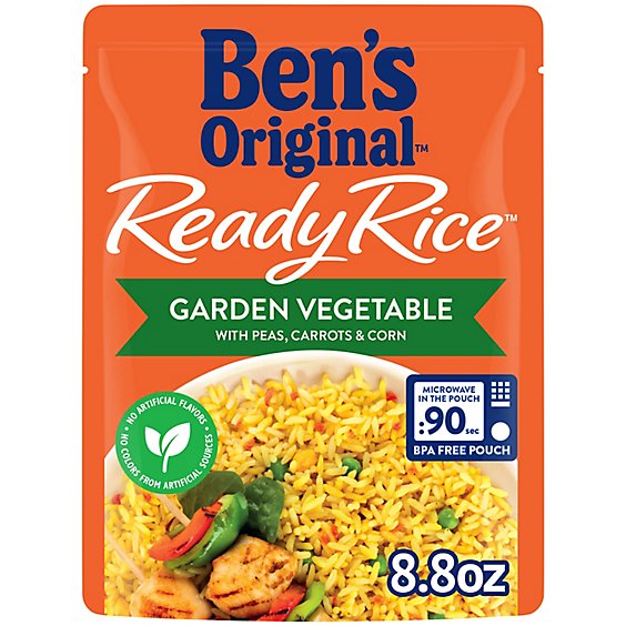 Bens Original Garden Vegetable Ready Rice Side Dish - 8.8 OZ