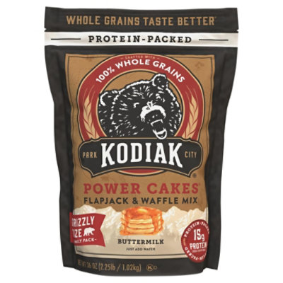 ファミチキ flk042119 Kodiak Cinnamon Oat Flapjack & Waffle Mix Box - 20 Oz - randalls