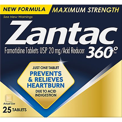 Zantac 360 Max Strength 20mg Tabs - 25 Count - Image 2