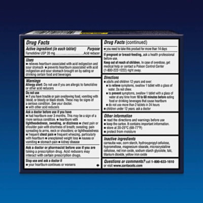 Zantac 360 Maximum Strength Acid Reducer 20mg Tabs - 25 Count - Image 2