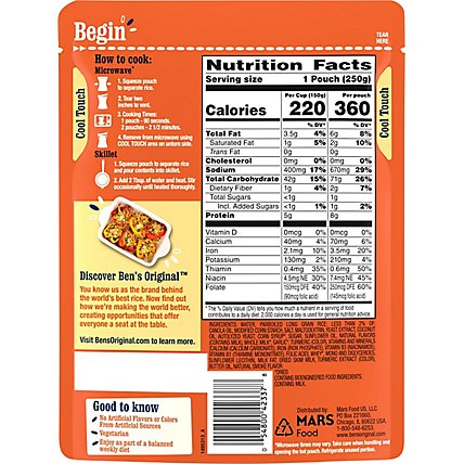Ben's Original Ready Rice Easy Dinner Side Butter & Garlic Flavored Rice Pouch - 8.8 Oz - Image 7