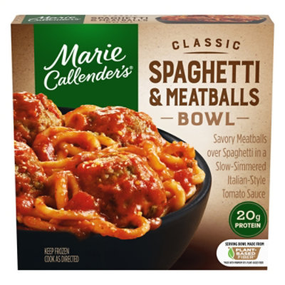 Marie Callender's Classic Spaghetti And Meatballs Bowl Frozen Meal - 12.4 Oz - Image 1