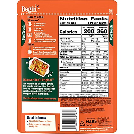 Ben's Original Ready Rice Easy Dinner Side Long Grain & Wild Flavored Rice Pouch - 8.8 Oz - Image 7