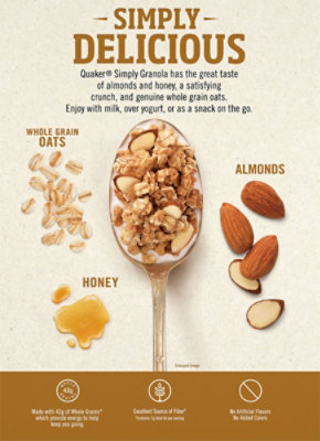 Quaker Simply Granola Oats Honey Almonds - 24.1 OZ - Image 6