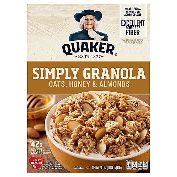 Quaker Simply Granola Oats Honey Almonds - 24.1 OZ