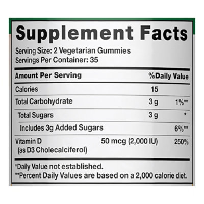 Nature's Truth Extra Strength Vitamin D3 50 mcg Gummies - 70 Count - Image 4