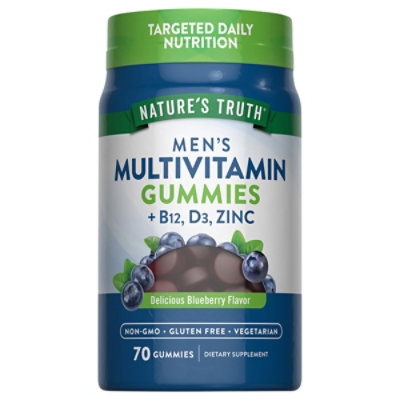 Nature's Truth Mens Multivitamin plus B12 D3 and Zinc Gummies - 70 Count - Image 4