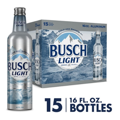 Busch Light Beer Aluminum Bottles - 15-16 Fl. Oz. - Jewel-Osco