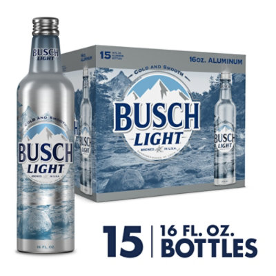 Busch Light Beer Aluminum Bottles - 15-16 Fl. Oz.