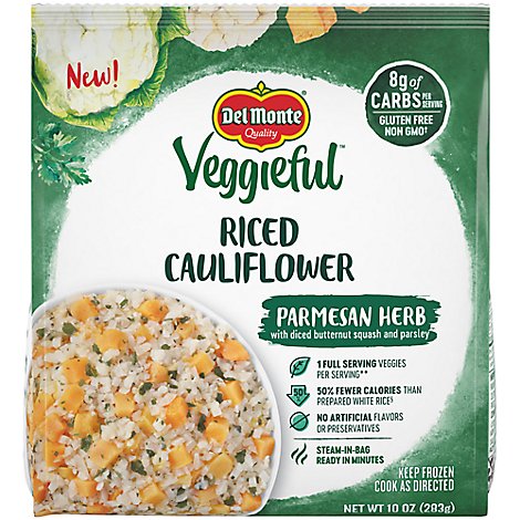 Del Monte Veggiefulriced Cauliflower Parmesan Herb - 10 OZ
