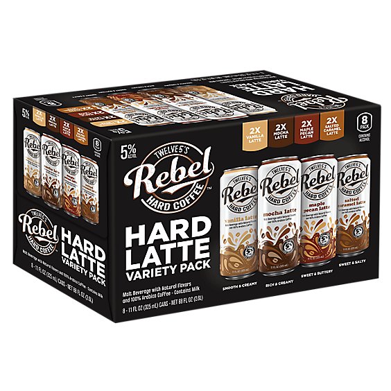Rebel Hard Coffee Latte Variety Pack Can - 8-11 Fl. Oz.