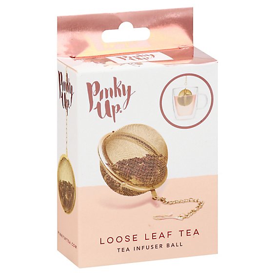 Pinky Up Tea Infuser Ball In Gold 1.8in - 1 EA