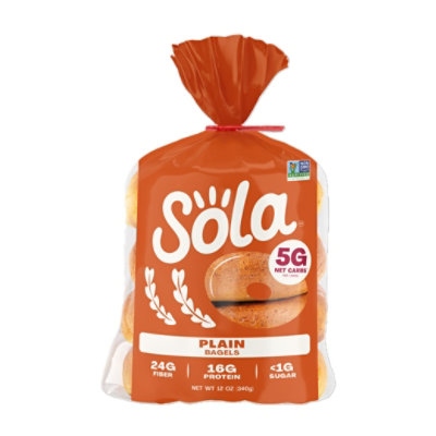 Sola Bagels Plain - 12 OZ - Image 1