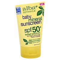 Alba Botanica Baby Mineral Sunscreen Spf50 - 4 OZ - Image 1
