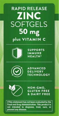 Nature's Truth Rapid Release Zinc 50 mg Plus Vitamin C - 120 Count - Image 3
