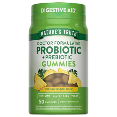 Nature's Truth 1 Billion Probiotic Digestive Aid plus Ginger and Aloe Vera Gummies - 50 Count - Image 1