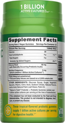 Nature's Truth 1 Billion Probiotic Digestive Aid plus Ginger and Aloe Vera Gummies - 50 Count - Image 2