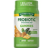 Nature's Truth 1 Billion Probiotic Digestive Aid plus Ginger and Aloe Vera Gummies - 50 Count