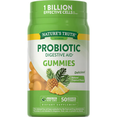 Nature's Truth 1 Billion Probiotic Digestive Aid plus Ginger and Aloe Vera Gummies - 50 Count - Image 1