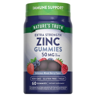 Nature's Truth Zinc 50 mg Gummies - 60 Count - Image 1