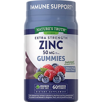 Nature's Truth Zinc 50 mg Gummies - 60 Count - Image 1