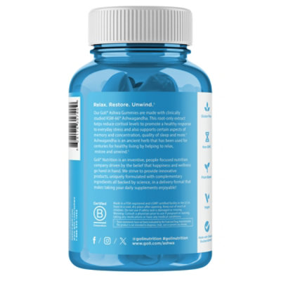 Goli Dietary Supplement Ashwagandha Gummies - 60 Count - Image 4