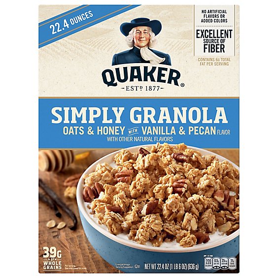 Quaker Simply Granola Honey Vanilla Pecan - 22.4 OZ
