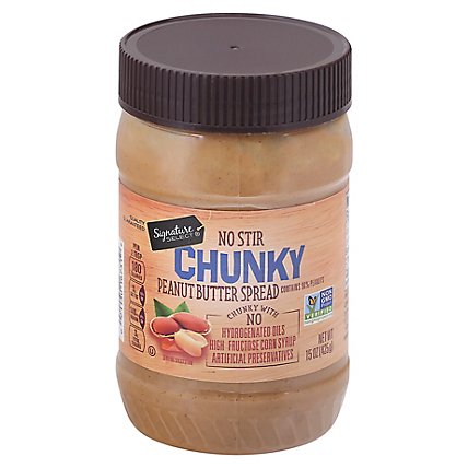 Signature Select Peanut Butter No Stir Chunk - 15 OZ - Image 1