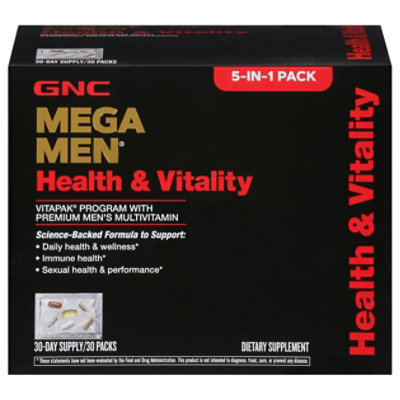 Gnc Mens Health & Vitality Vitapak - 30 CT