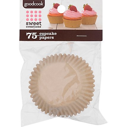 GoodCook Sweet Creations Cupcake Paper  Reg 75ct Natrl - EA - Image 2