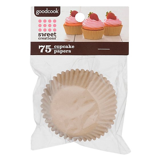 GoodCook Sweet Creations Cupcake Paper  Reg 75ct Natrl - EA