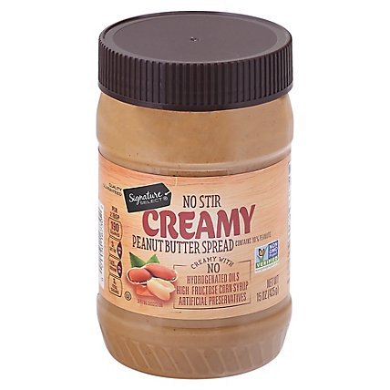 Signature Select Peanut Butter No Stir Creamy - 15 OZ - Image 1
